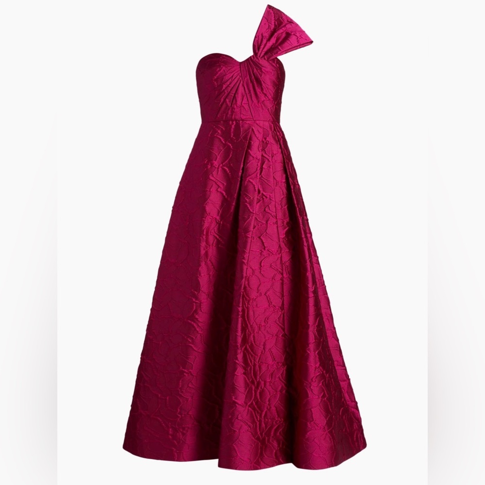 As It May Jolie Jacquard One-Shoulder Gown